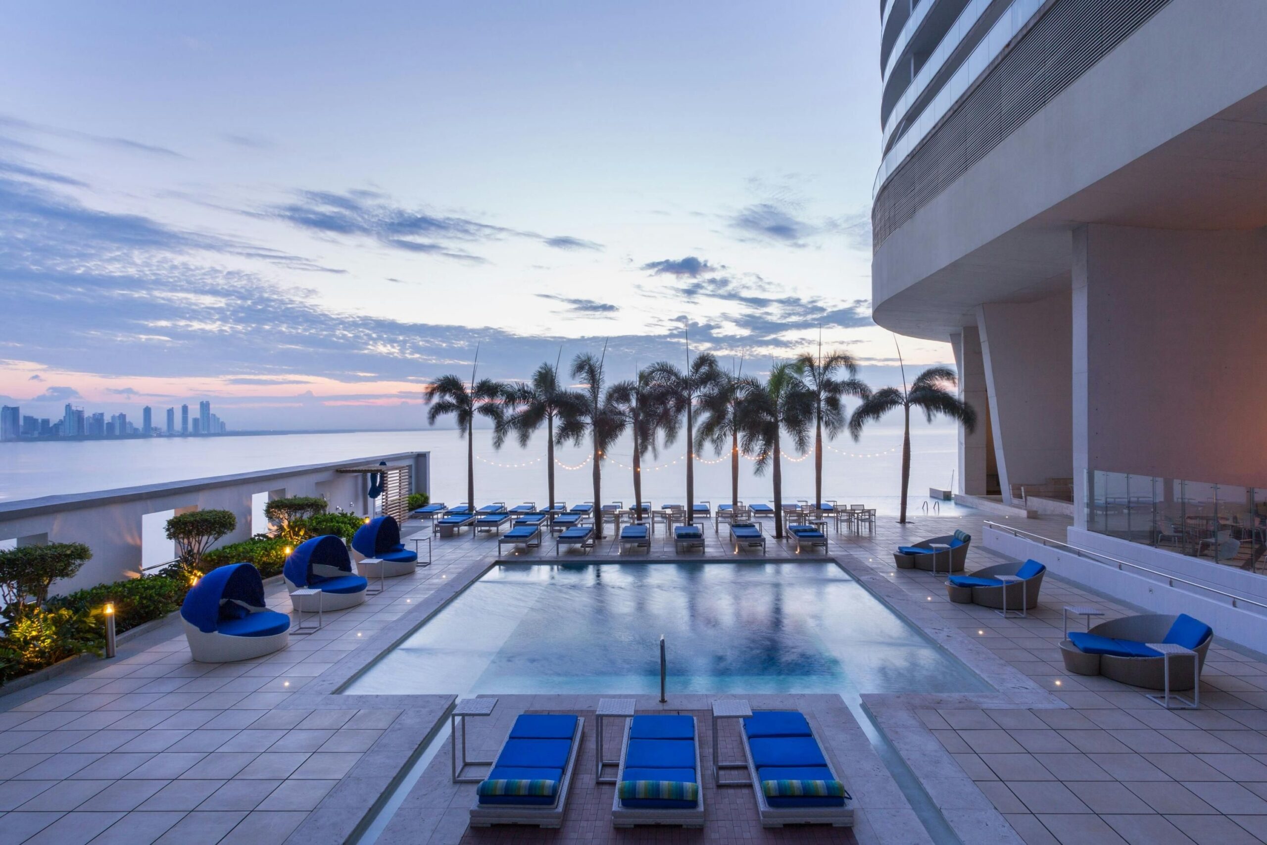 JW Marriott Panama infinity pool overlooking Panama City skyline